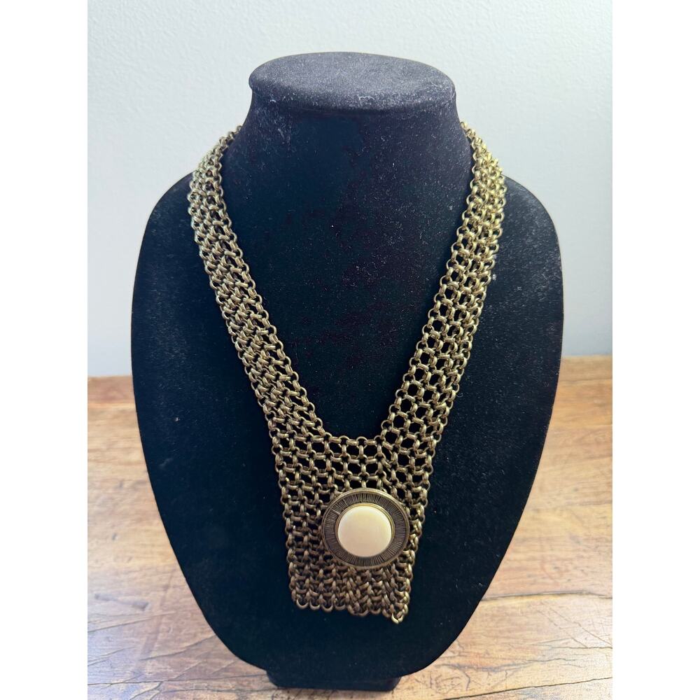 Protos Custom Woven chainmaille bib necklace